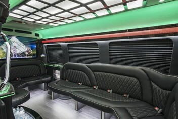 Clinton Sprinter Party Bus Interior