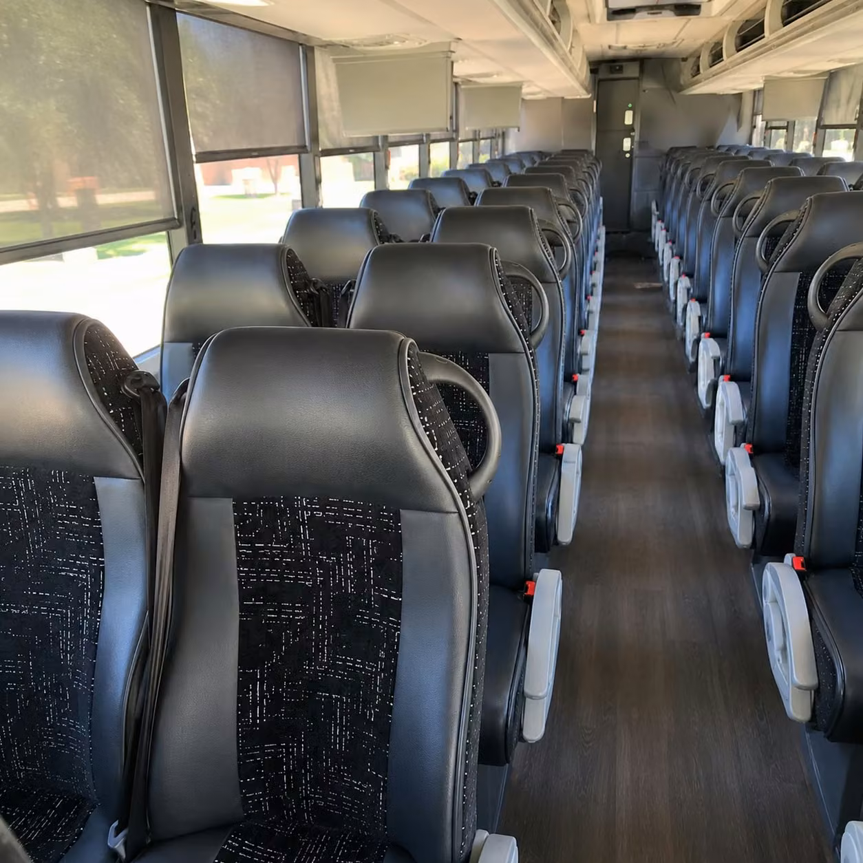 56 passenger charter bus interior